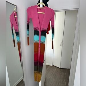 Staud Shoko Stripe Ribbed Knit Dress